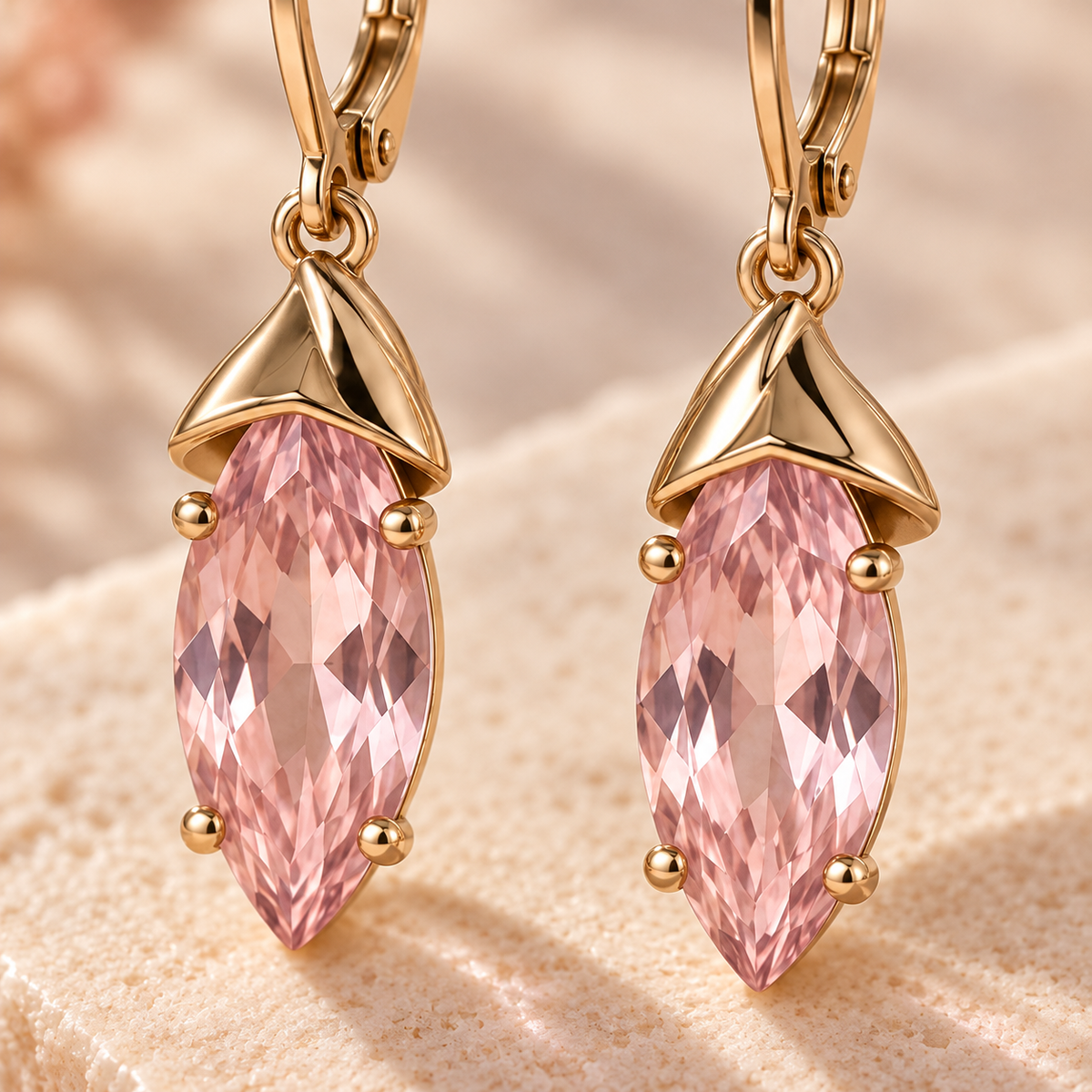 wholleso® Seren Ribbon Drop Earrings, detail view