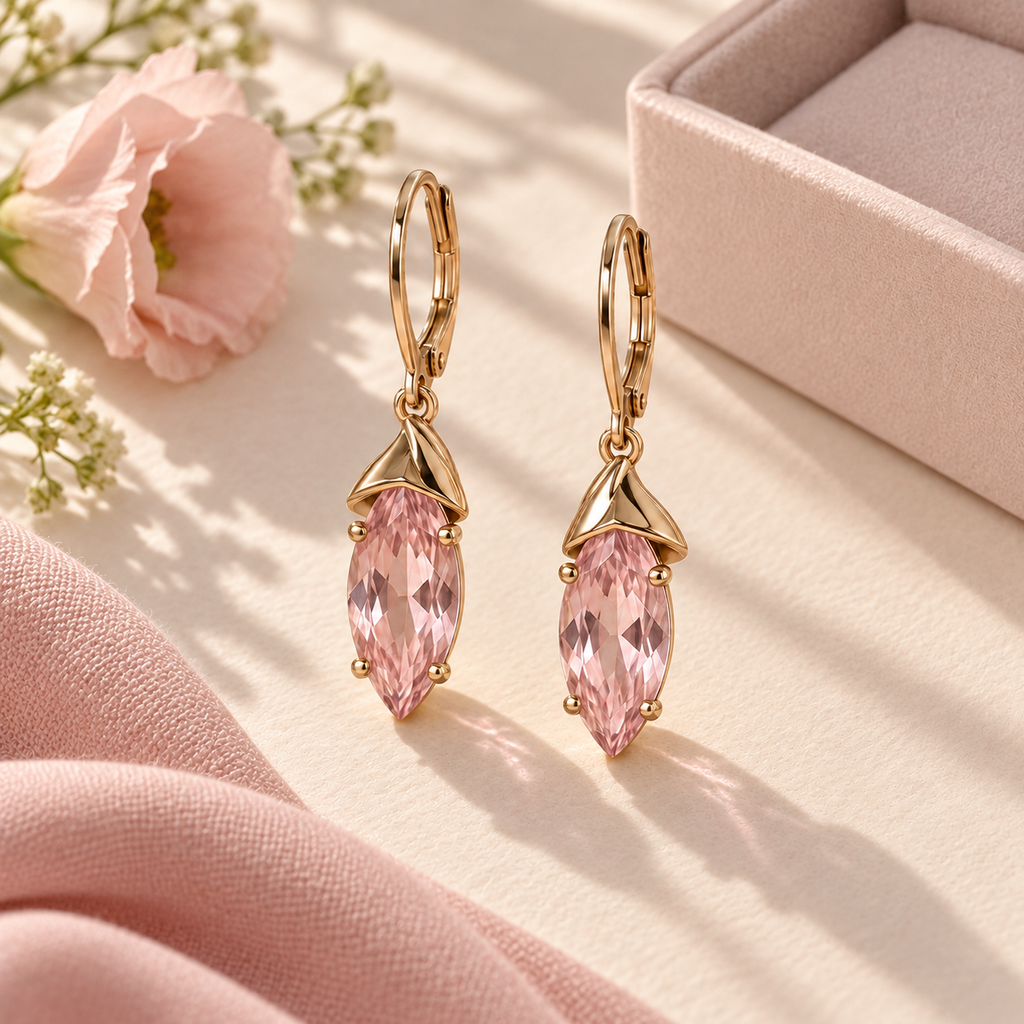 wholleso® Seren Ribbon Drop Earrings, lifestyle gifting presentation